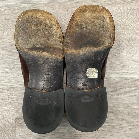 Prada Brown Leather Slip On Penny Loafers Men's 10.5 - Picture 6 of 9